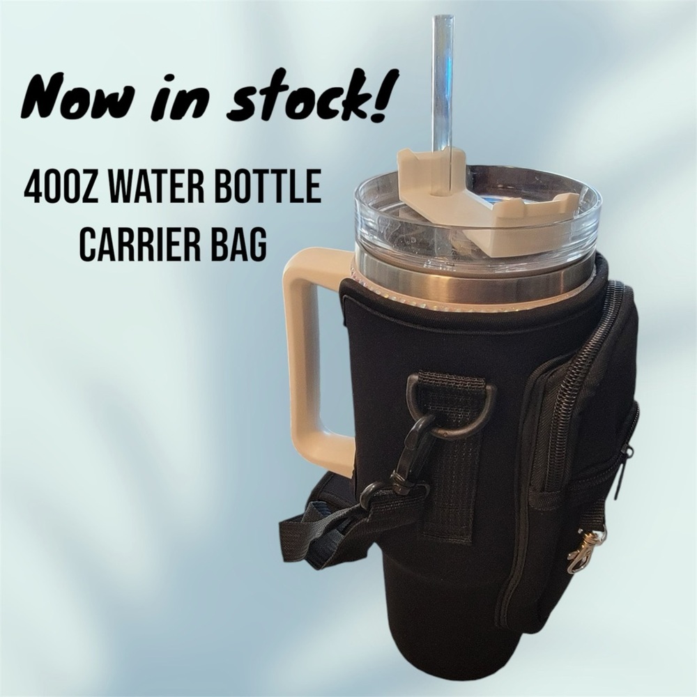 40 oz neoprene water bottle crossbody bag with adjustable strap